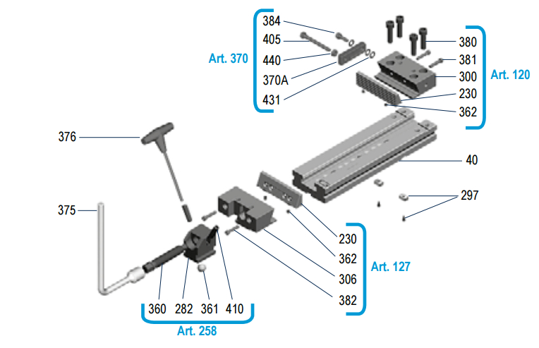 Тиски станочные AG 175 / 500 стандартные ALLGRIP